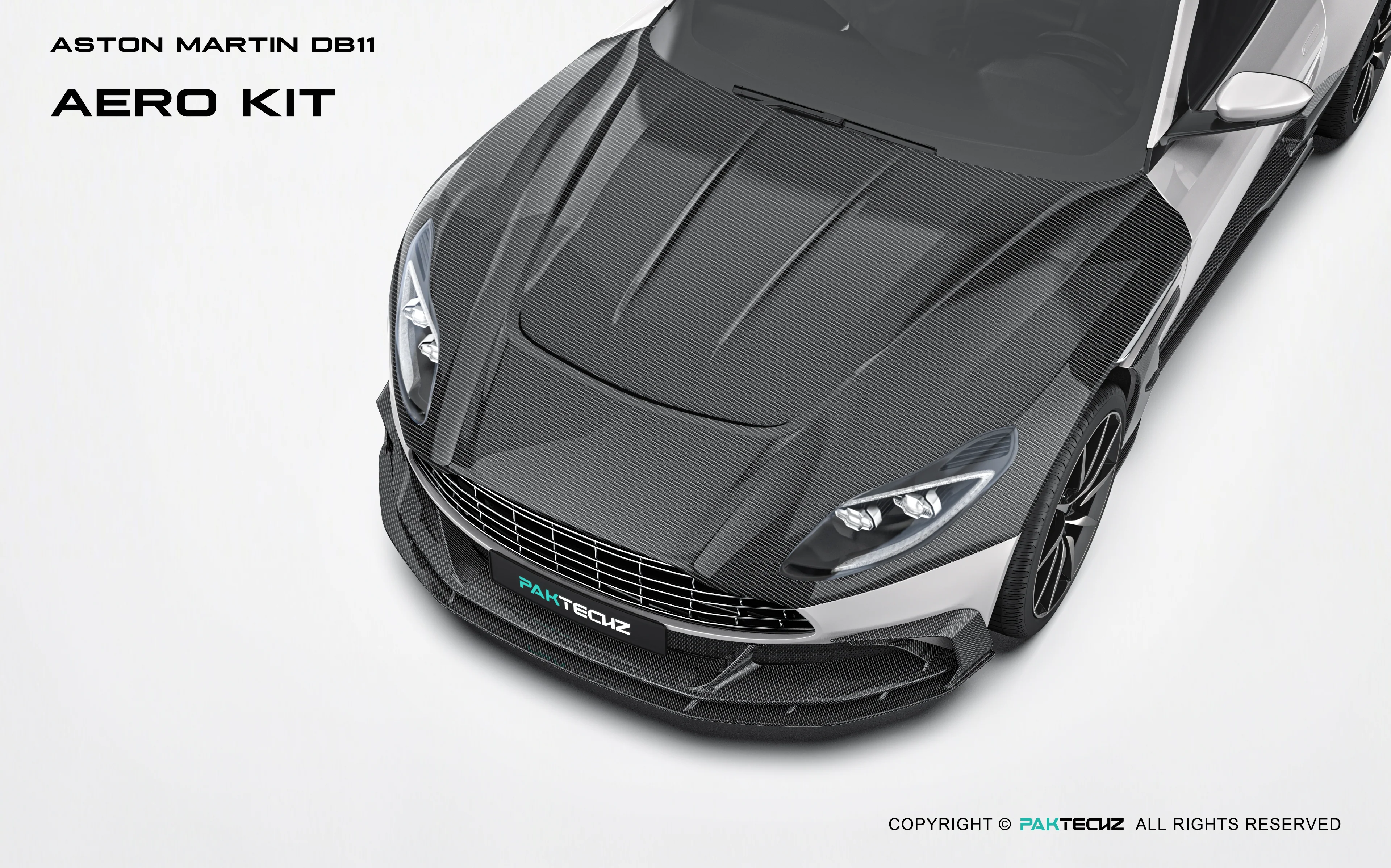 Aston Martin DB11 Paktechz Full Dry Carbon Aerodynamics kit - Image 13