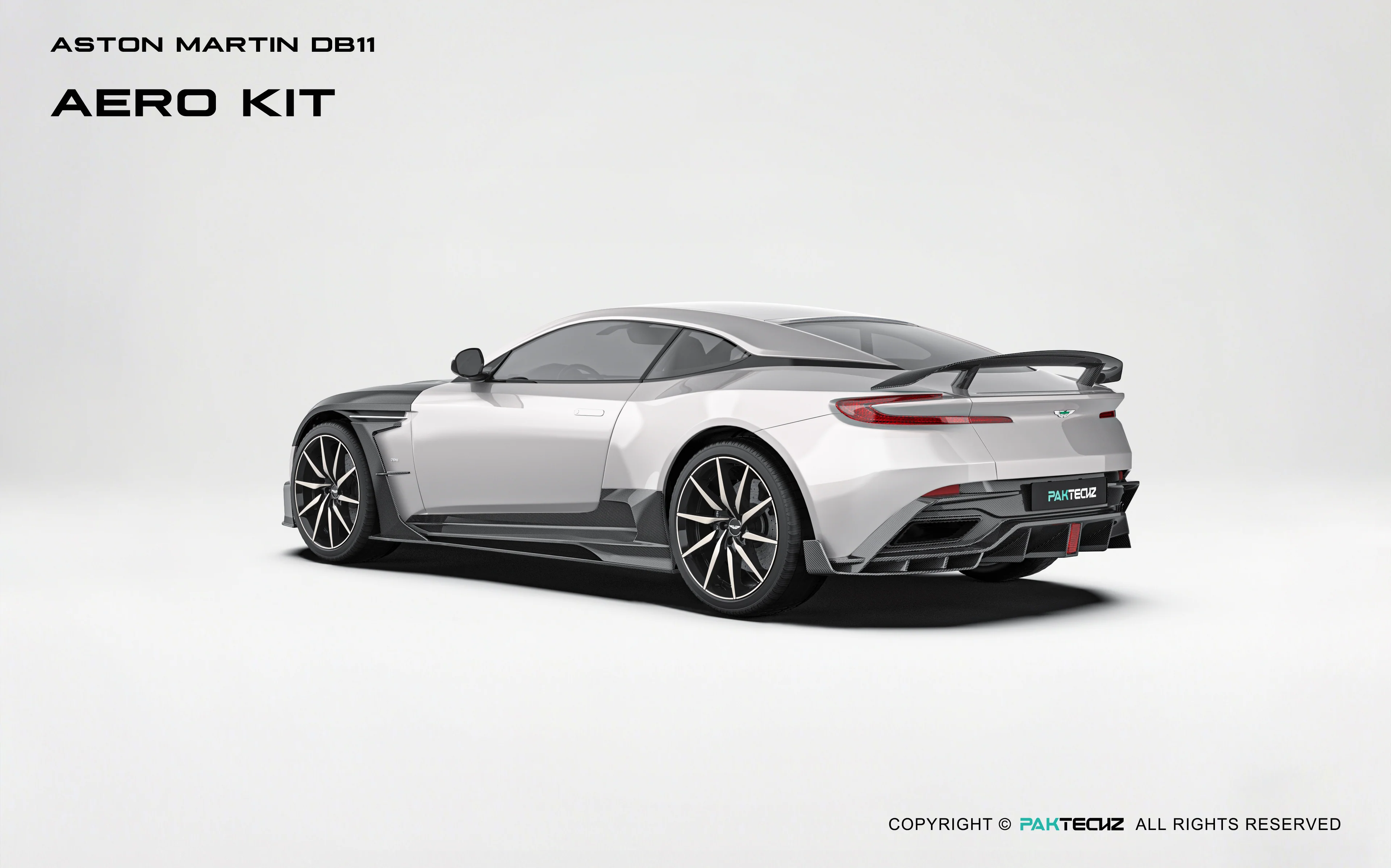 Aston Martin DB11 Paktechz Full Dry Carbon Aerodynamics kit - Image 14