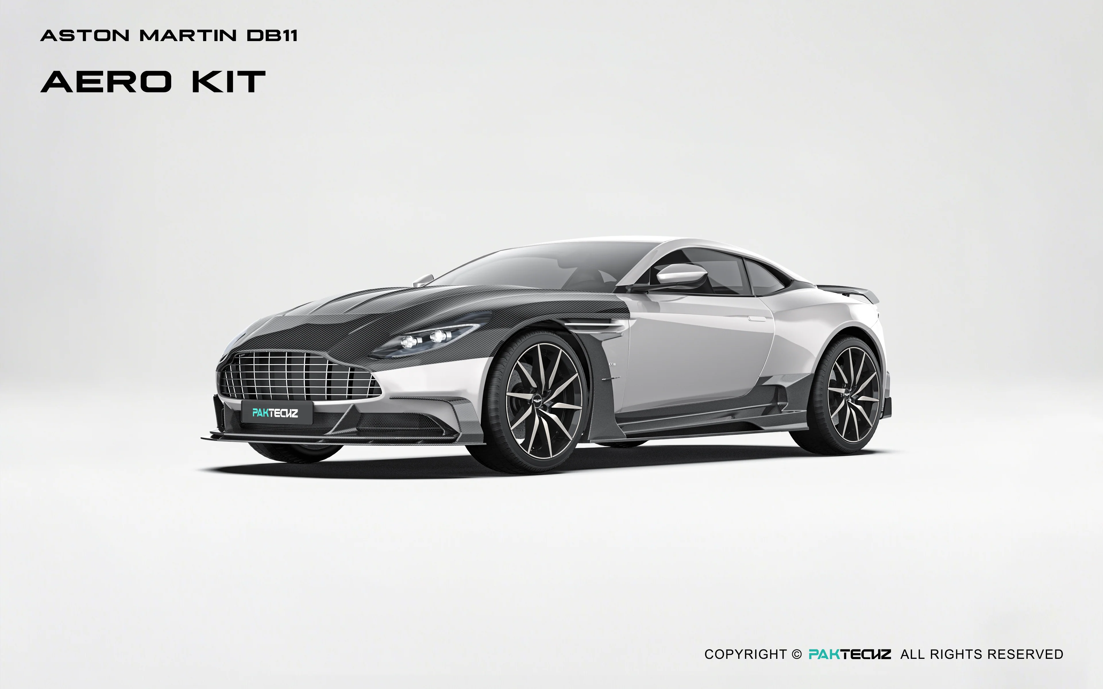 Aston Martin DB11 Paktechz Full Dry Carbon Aerodynamics kit - Image 15