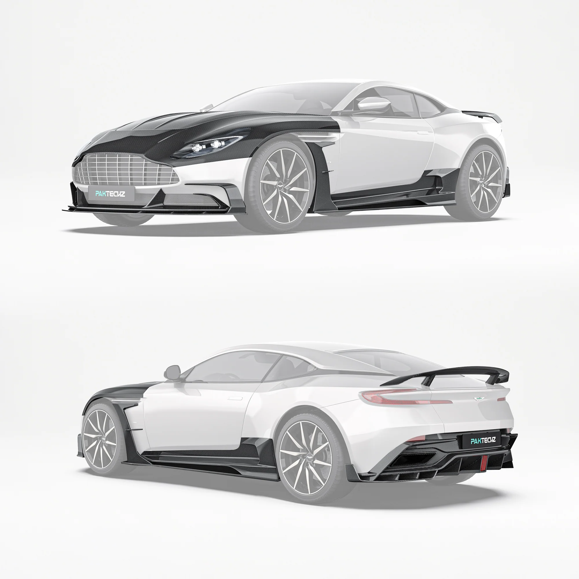 Aston Martin DB11 Paktechz Full Dry Carbon Aerodynamics kit - Image 16