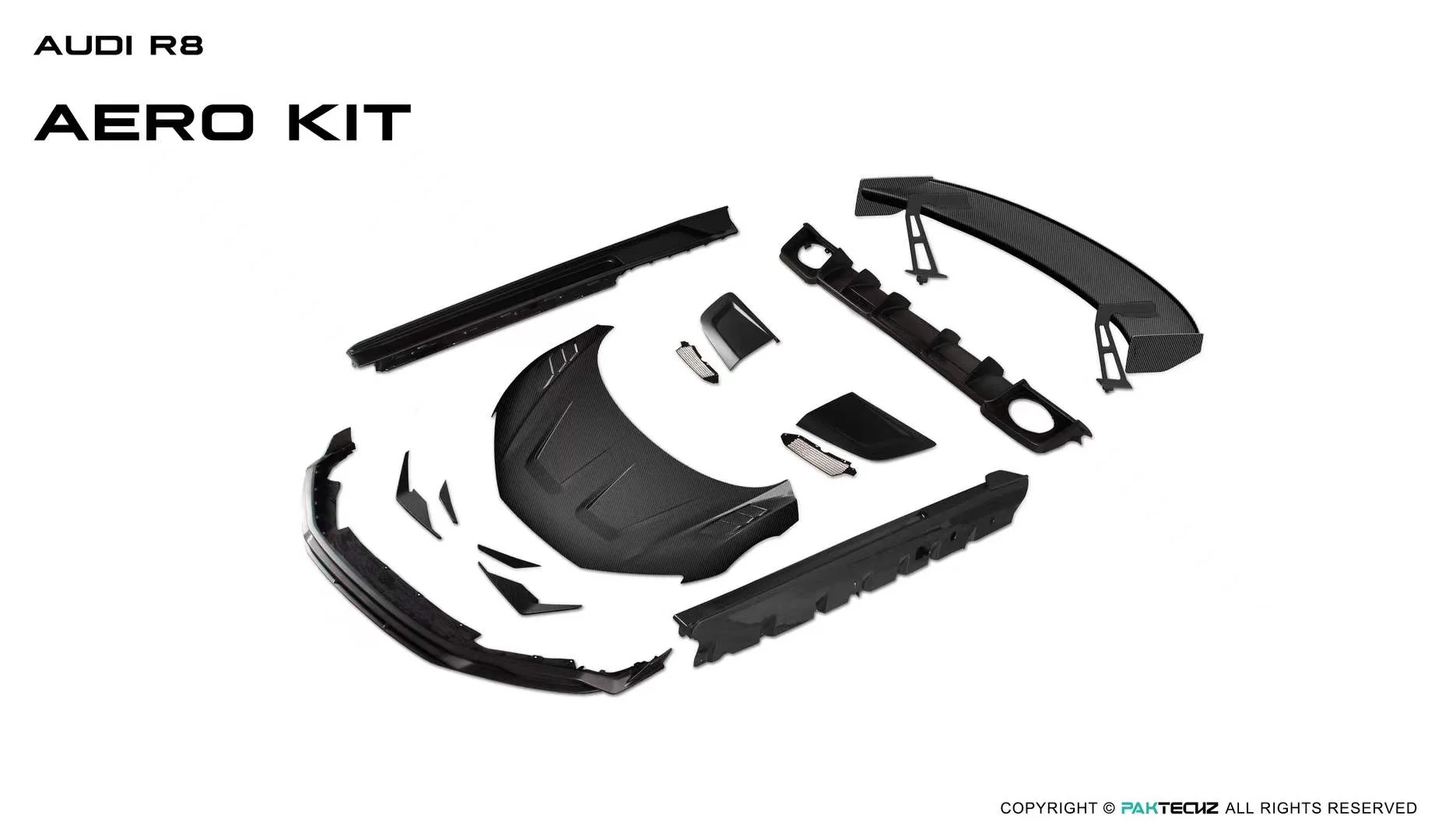 Audi R8 (Gen 2) Paktechz Full Dry Carbon Aerodynamics kit (2019-2023) - Image 30