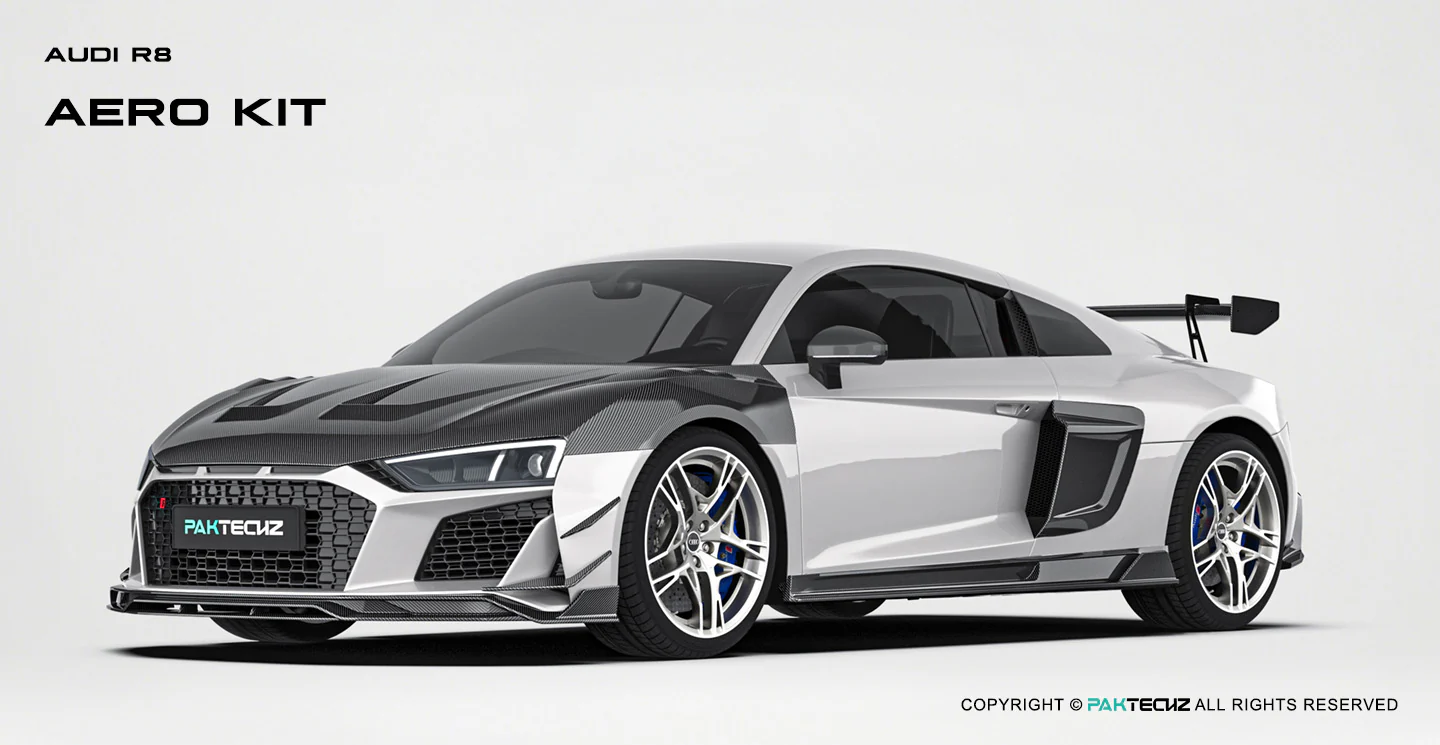 Audi R8 (Gen 2) Paktechz Full Dry Carbon Aerodynamics kit (2019-2023) - Image 15