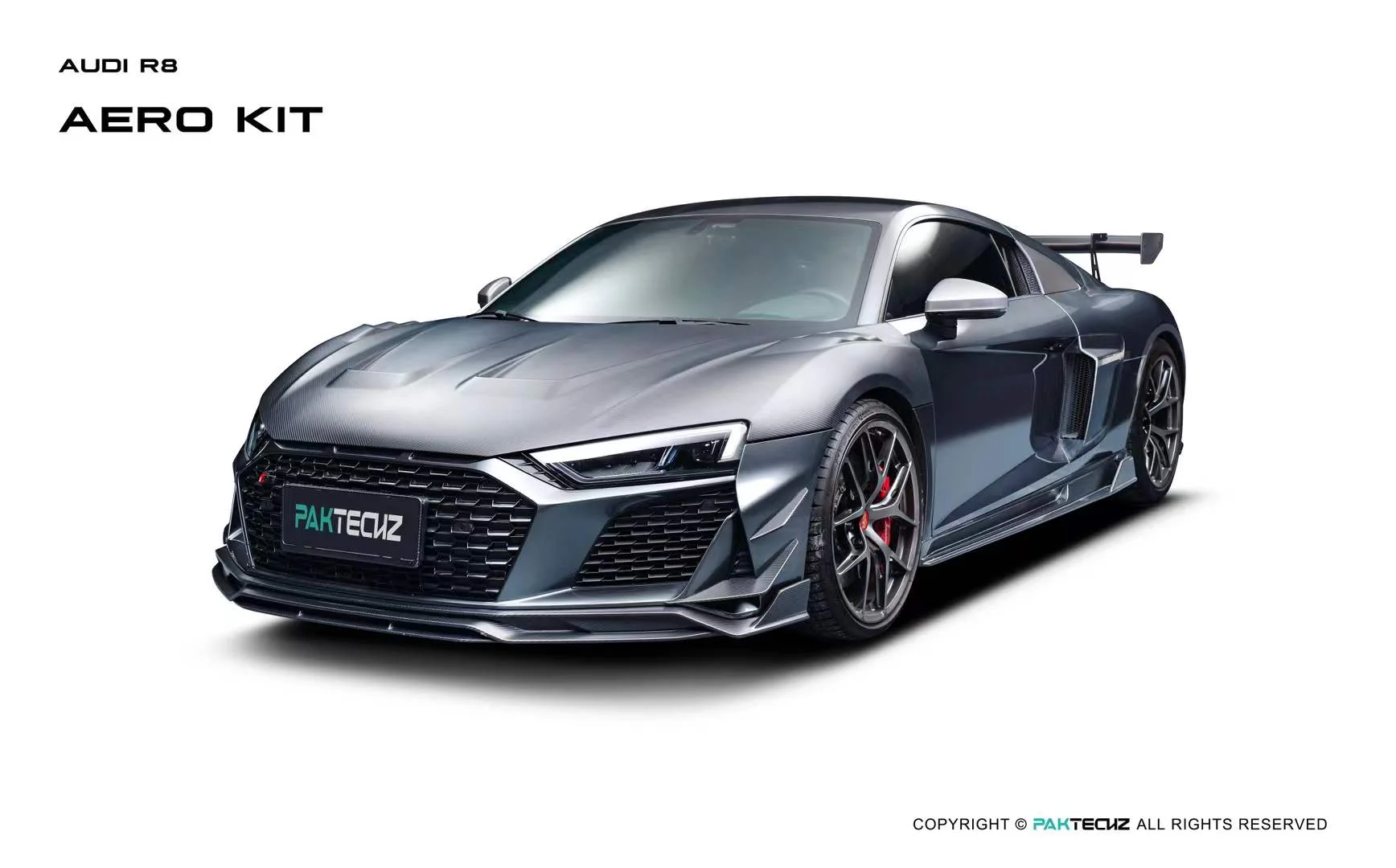 Audi R8 (Gen 2) Paktechz Full Dry Carbon Aerodynamics kit (2019-2023) - Image 3