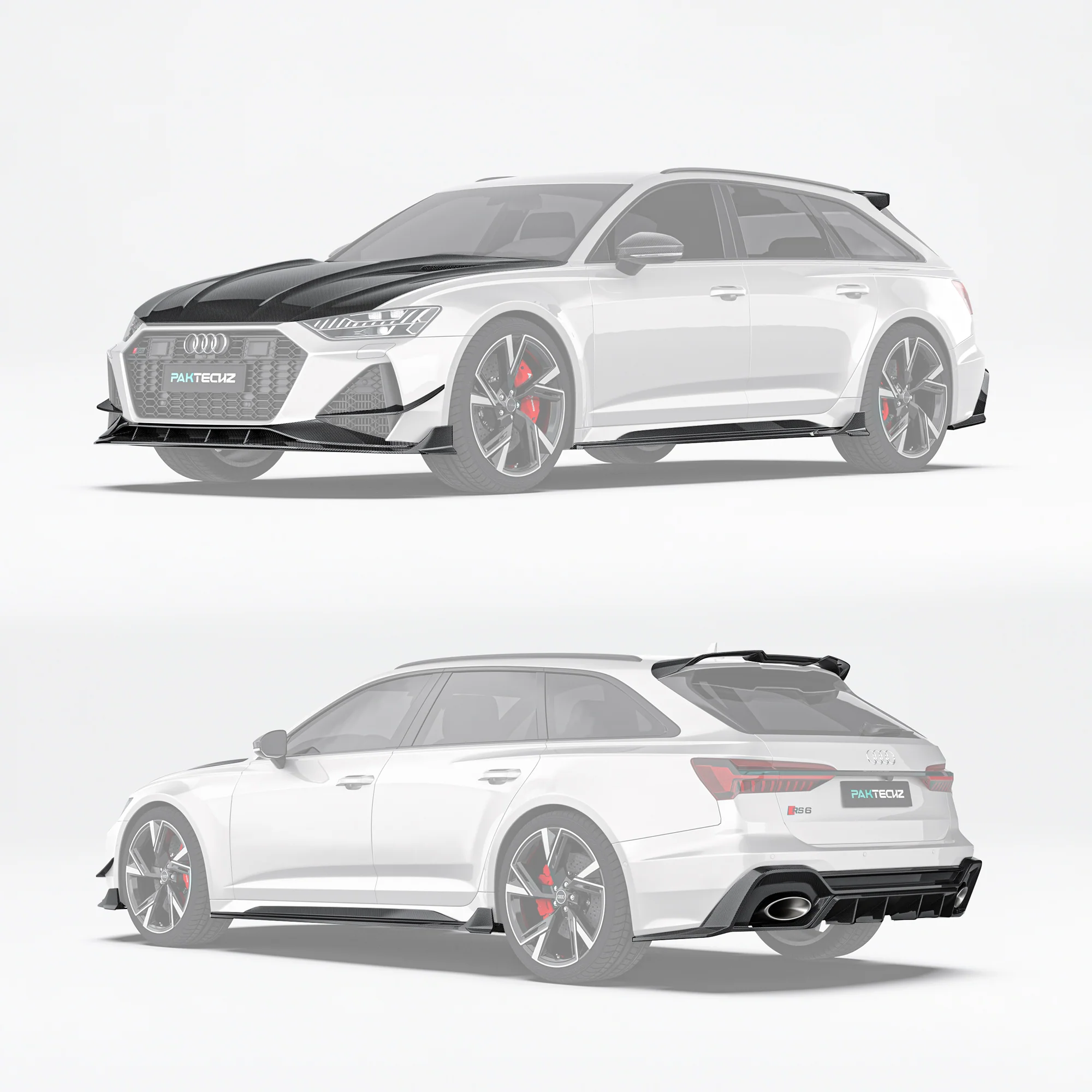 Audi RS6 C8 Paktechz Full Dry Carbon Aerodynamics kit - Image 17