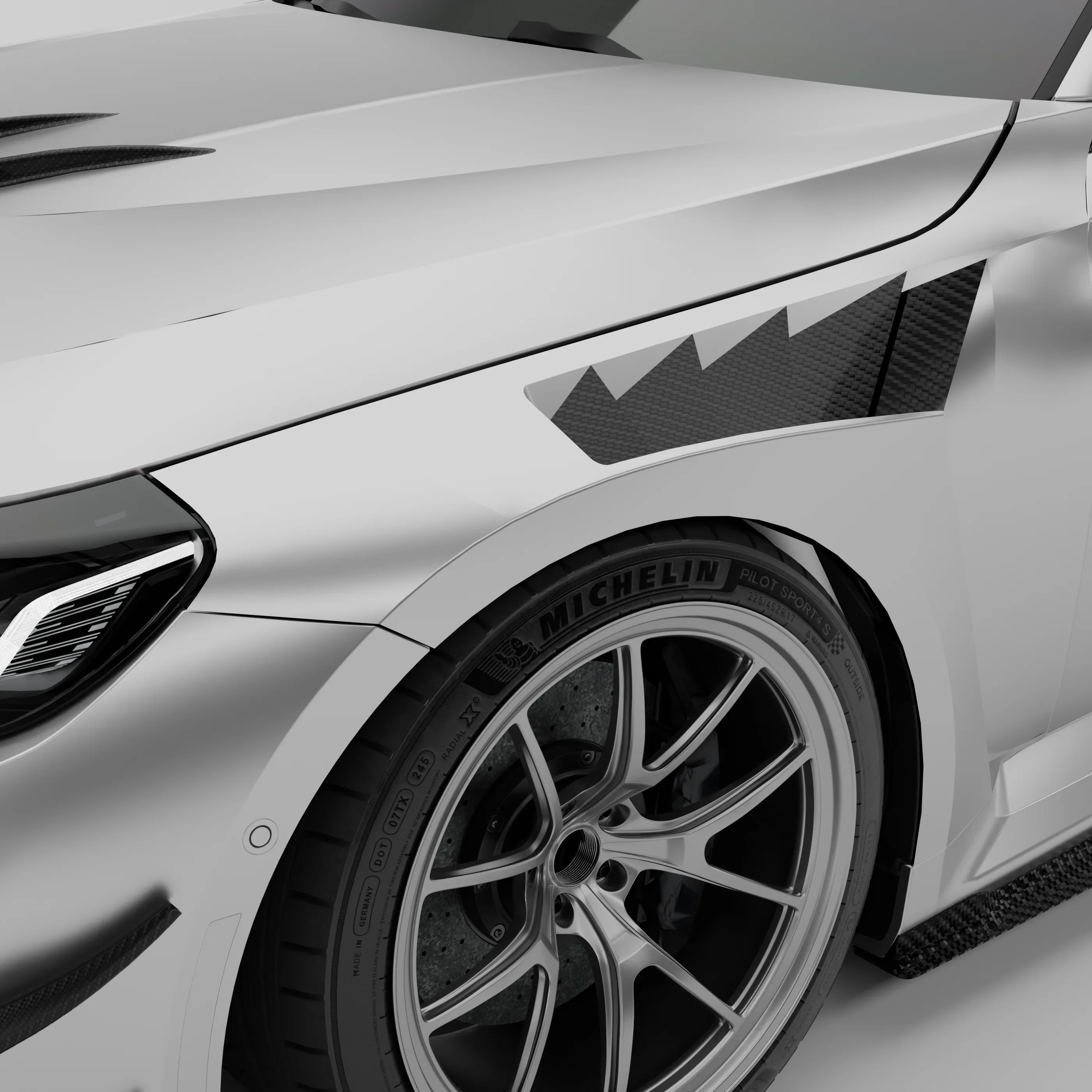 BMW M2 G87 Carbon Fiber Front Fenders Replacement (RACE) - Image 3
