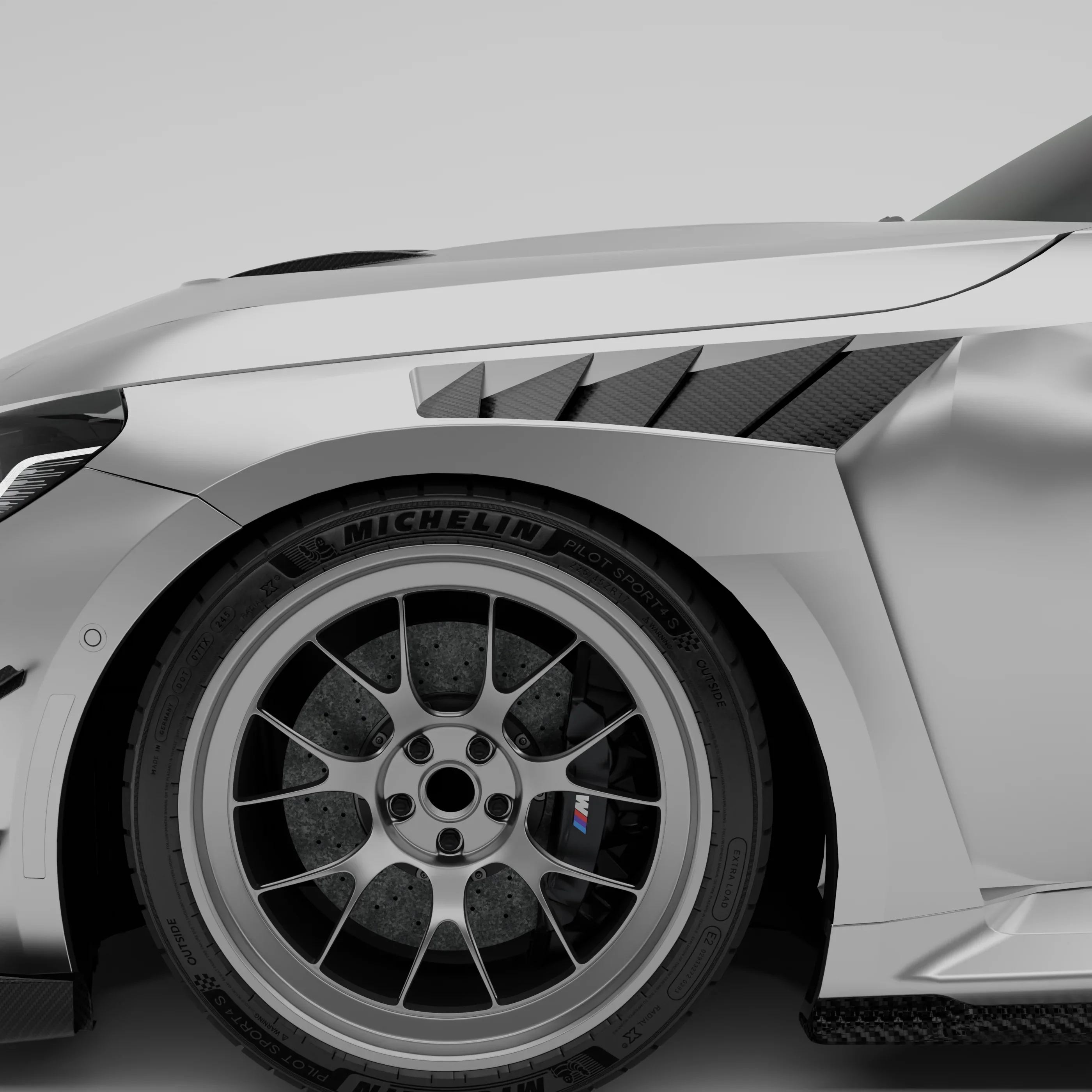 BMW M2 G87 Carbon Fiber Front Fenders Replacement (RACE) - Image 4