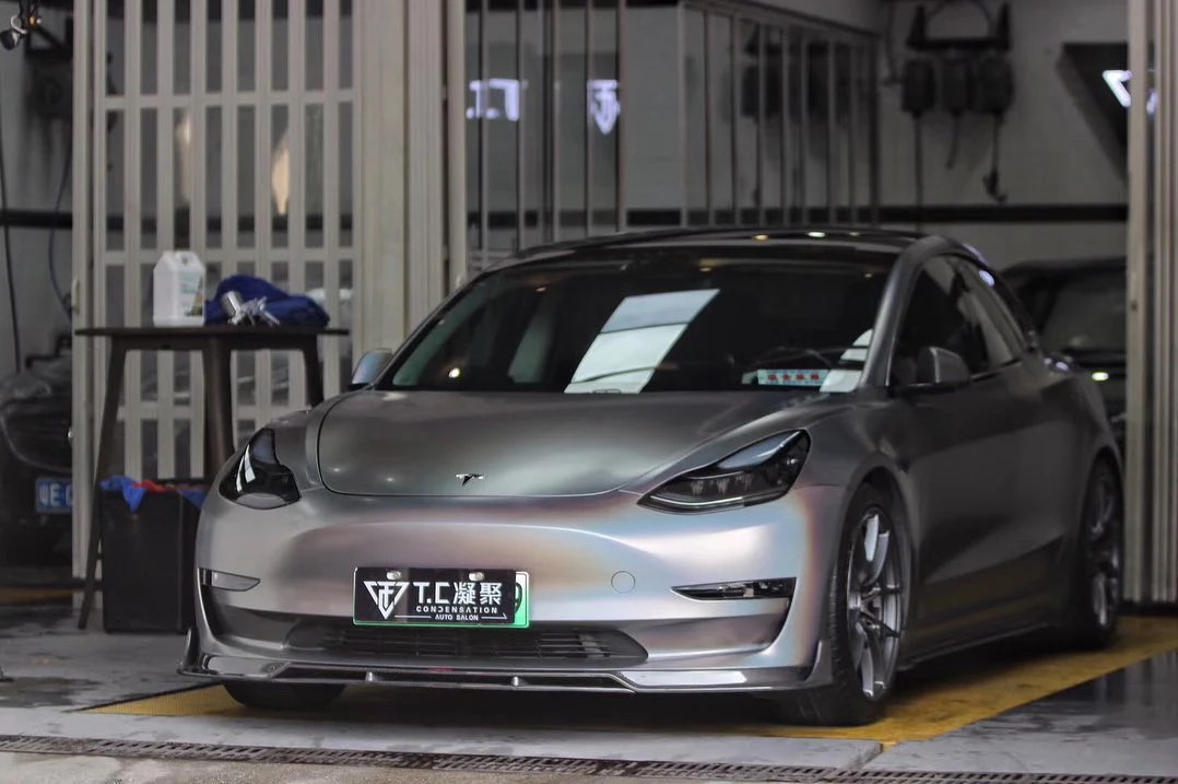 CMST Carbon Fiber Full Body Kit Style C for Tesla Model 3 - Image 9