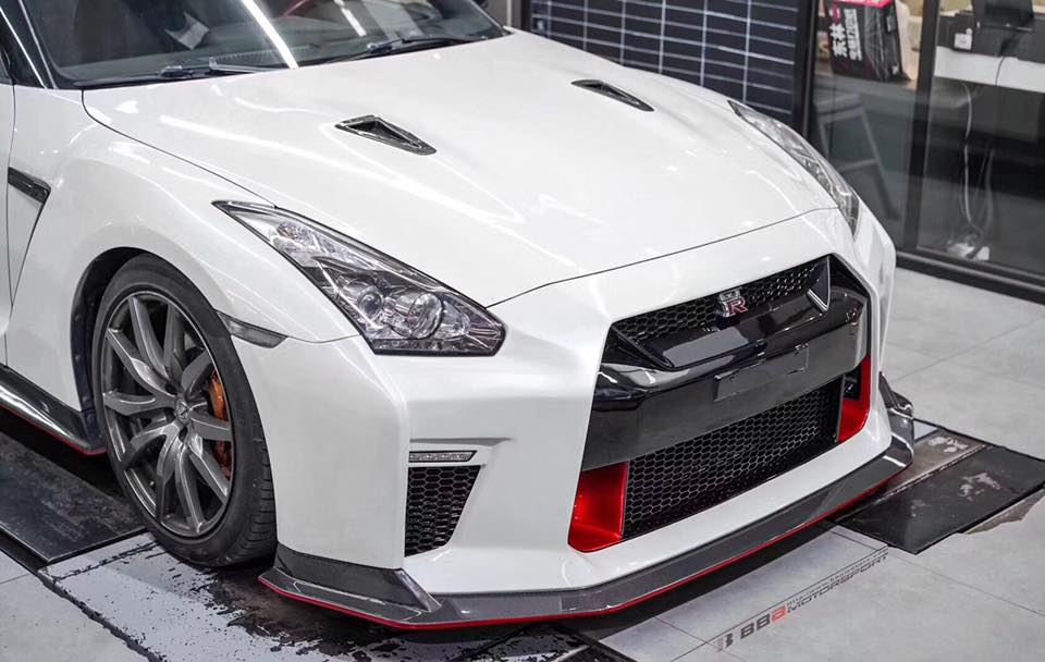 CMST Carbon Fiber Stage 1 Front Bumper & Lip for Nissan GTR GT-R R35 2008-2016 Facelift Conversion - Image 27