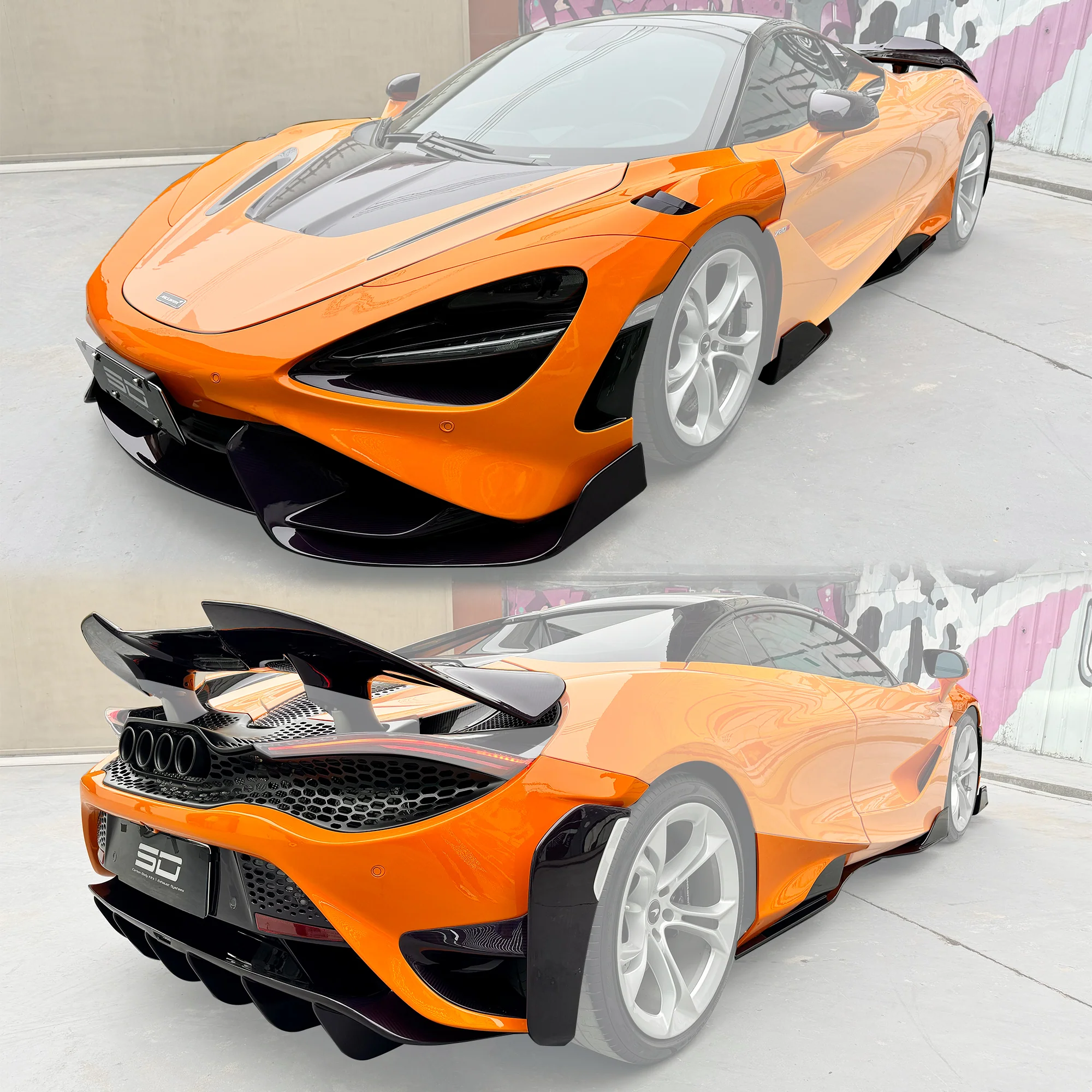 SD Dry Carbon Fibre Conversion Full Body Kit for McLaren 720S to 765LT - Image 26