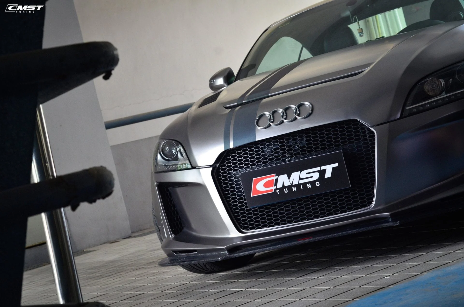 CMST Tuning Carbon Fiber Front Bumper & Front Lip For Audi TT TTS MK2 8J 2011-2015 - Image 4