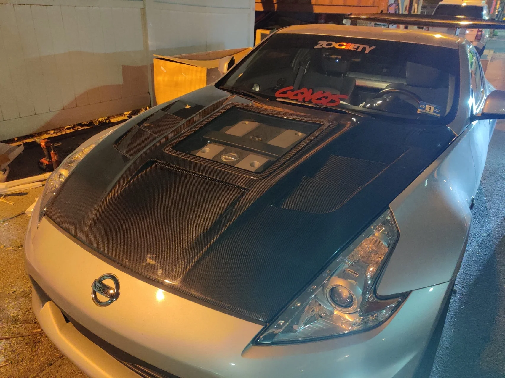 CMST Tuning Carbon Fiber Hood with Tempered Glass for Nissan 370Z Z34 Fairlady Z - Image 13