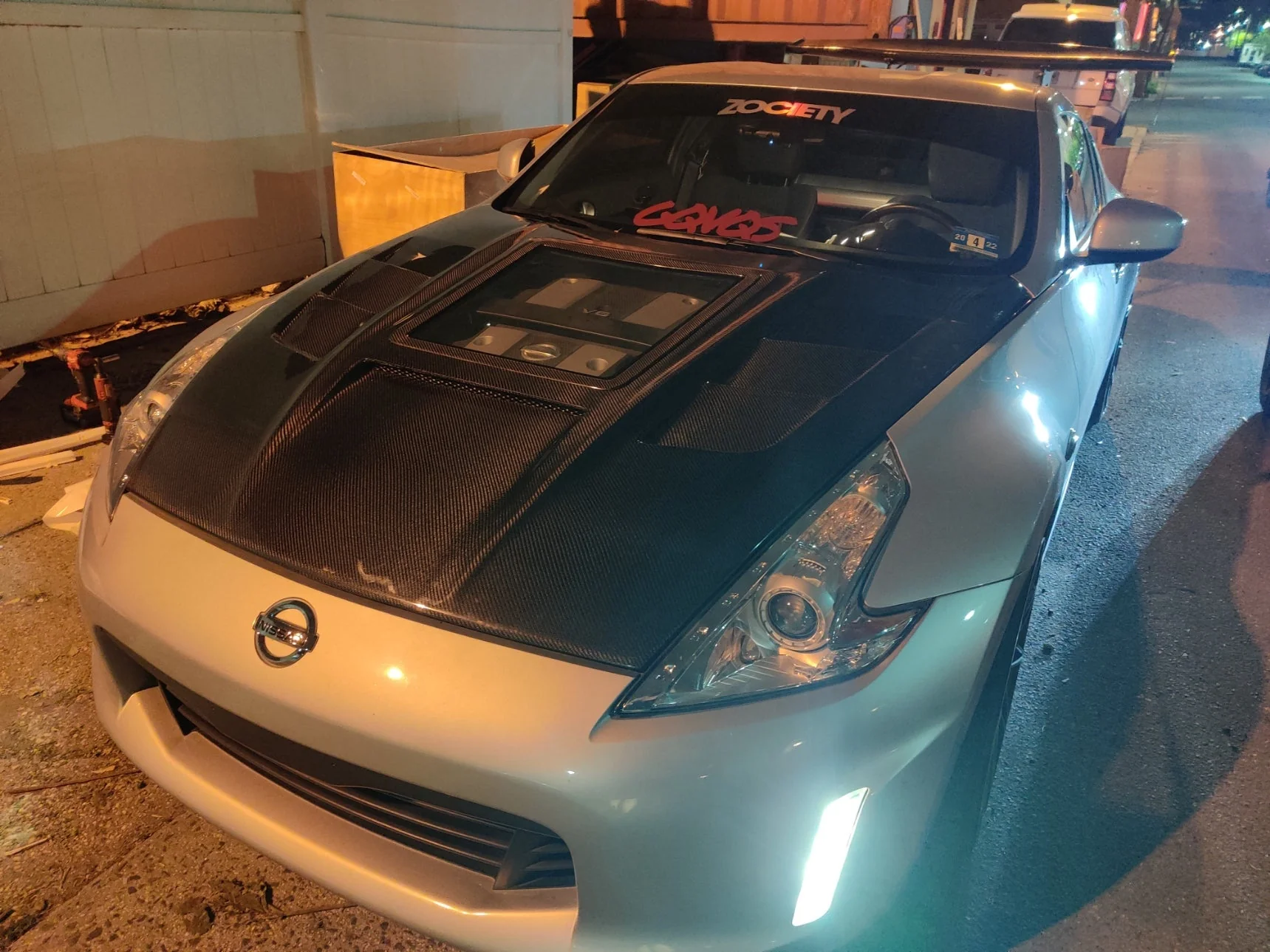 CMST Tuning Carbon Fiber Hood with Tempered Glass for Nissan 370Z Z34 Fairlady Z - Image 14