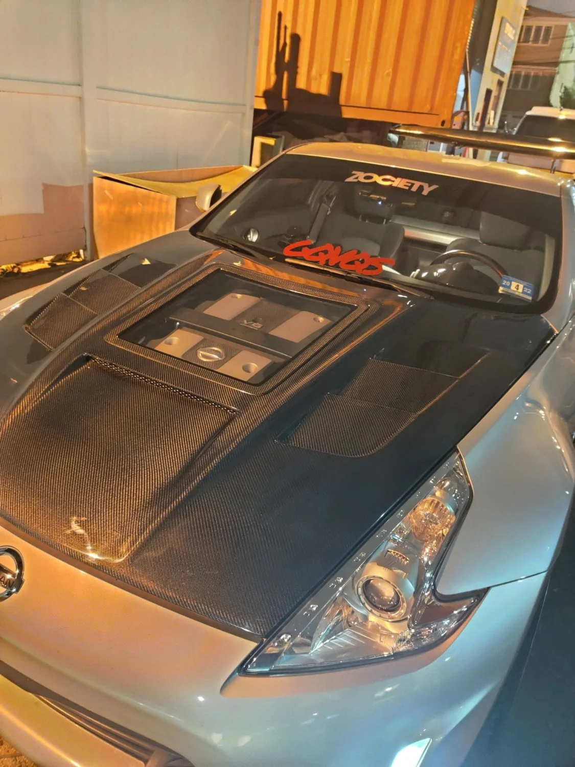 CMST Tuning Carbon Fiber Hood with Tempered Glass for Nissan 370Z Z34 Fairlady Z - Image 15