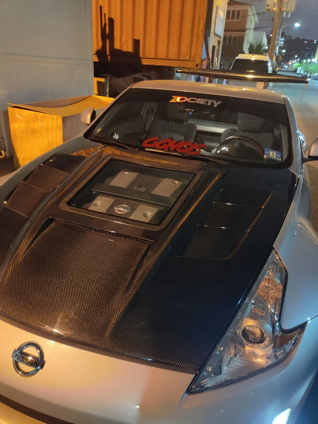 CMST Tuning Carbon Fiber Hood with Tempered Glass for Nissan 370Z Z34 Fairlady Z - Image 17