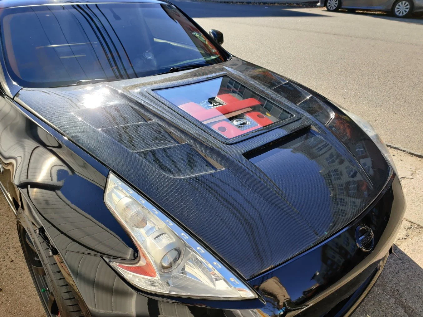 CMST Tuning Carbon Fiber Hood with Tempered Glass for Nissan 370Z Z34 Fairlady Z - Image 20