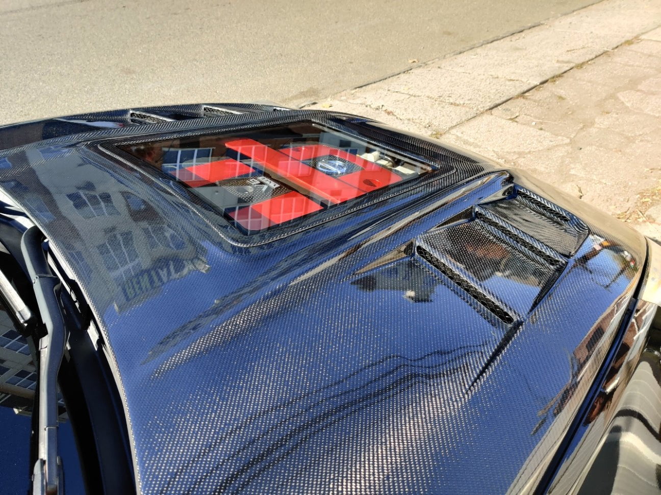 CMST Tuning Carbon Fiber Hood with Tempered Glass for Nissan 370Z Z34 Fairlady Z - Image 21