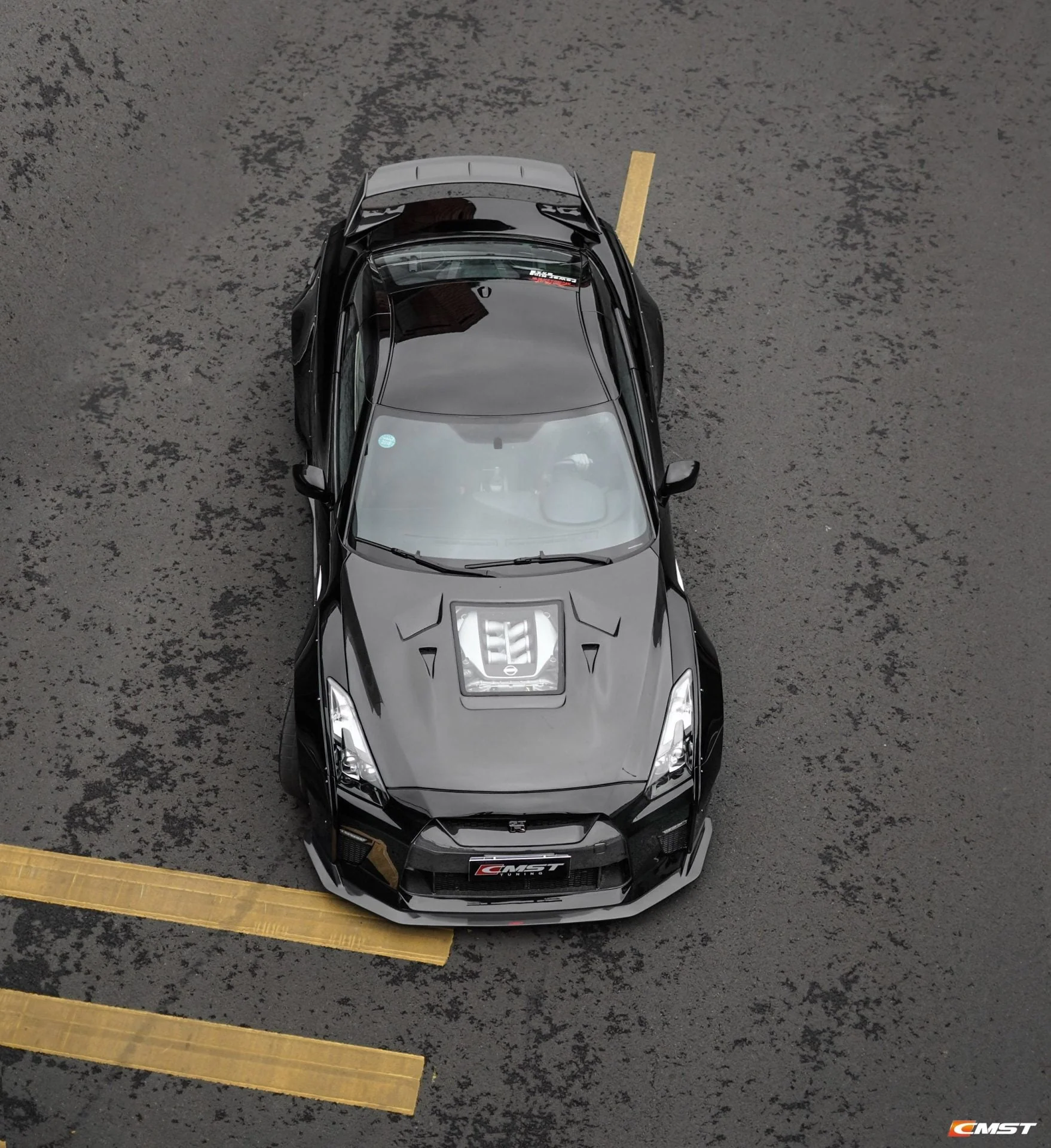 CMST Tuning Nissan GTR GT-R R35 2008-2016 Carbon Fiber Tempered Glass Transparent Hood Window See Through - Image 10