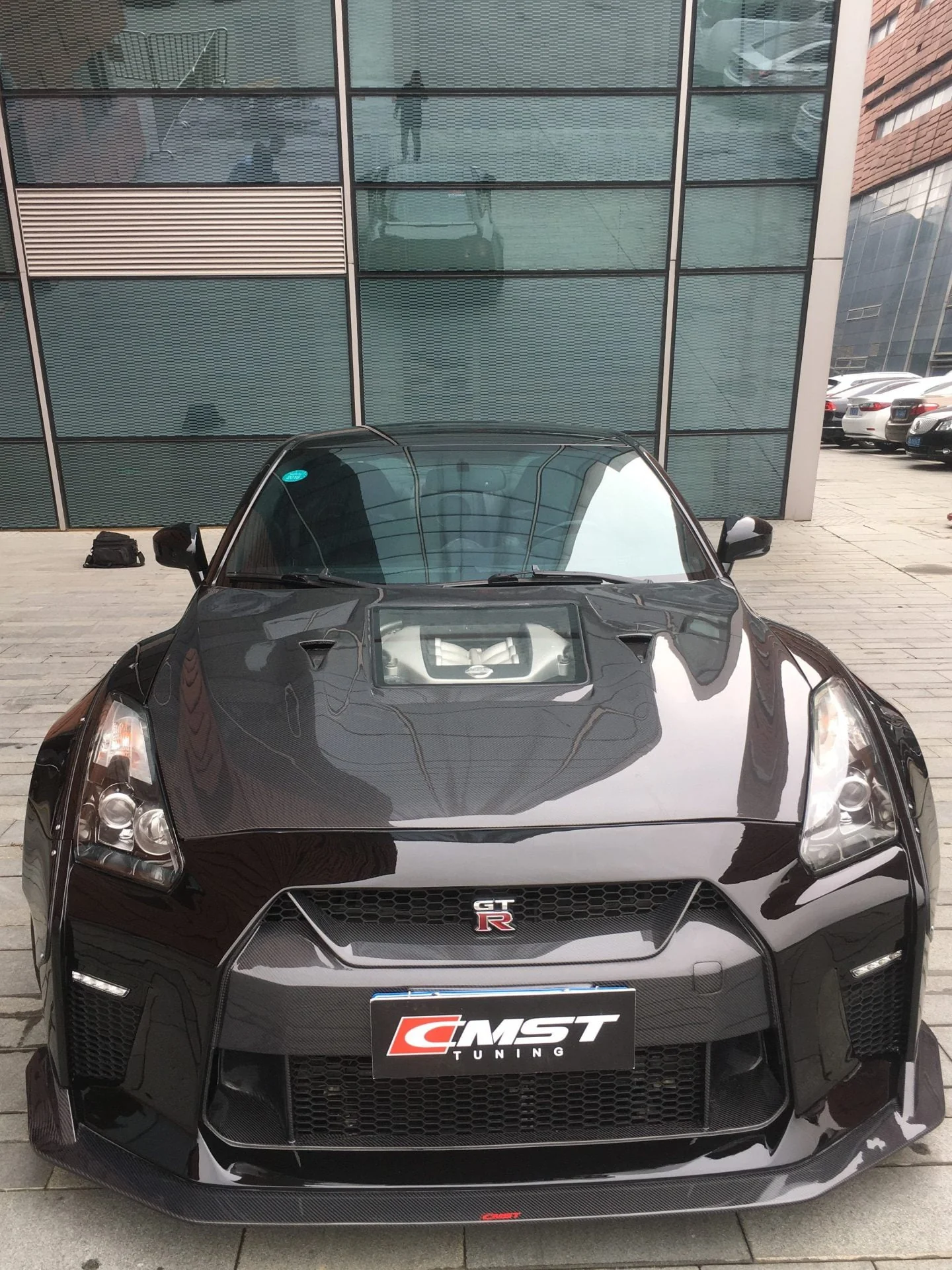 CMST Tuning Nissan GTR GT-R R35 2008-2016 Carbon Fiber Tempered Glass Transparent Hood Window See Through - Image 17