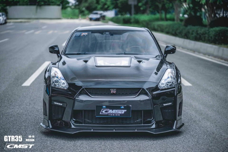 CMST Tuning Nissan GTR GT-R R35 2008-2016 Carbon Fiber Tempered Glass Transparent Hood Window See Through - Image 9