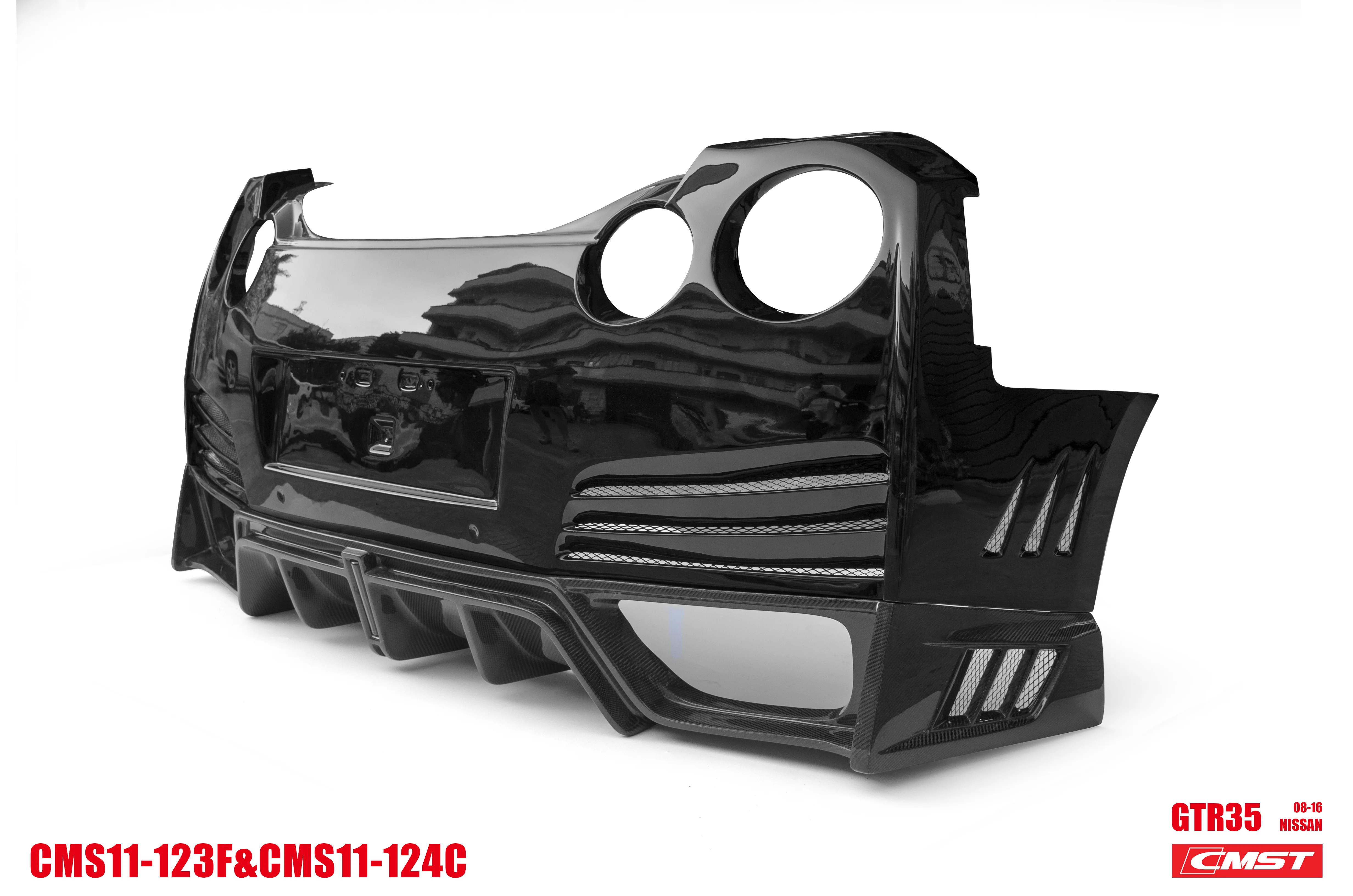 CMST Tuning Rear Bumper & Rear Diffuser Ver.2 for Nissan GTR GT-R R35 2008-2016 Carbon Fiber / FRP - Image 15