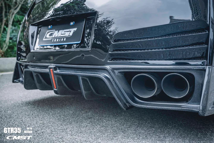 CMST Tuning Rear Bumper & Rear Diffuser Ver.2 for Nissan GTR GT-R R35 2008-2016 Carbon Fiber / FRP - Image 3