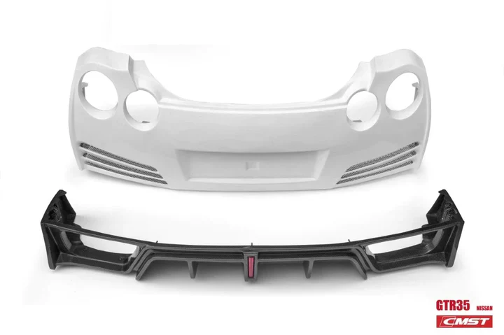CMST Tuning Rear Bumper & Rear Diffuser Ver.2 for Nissan GTR GT-R R35 2008-2016 Carbon Fiber / FRP - Image 4