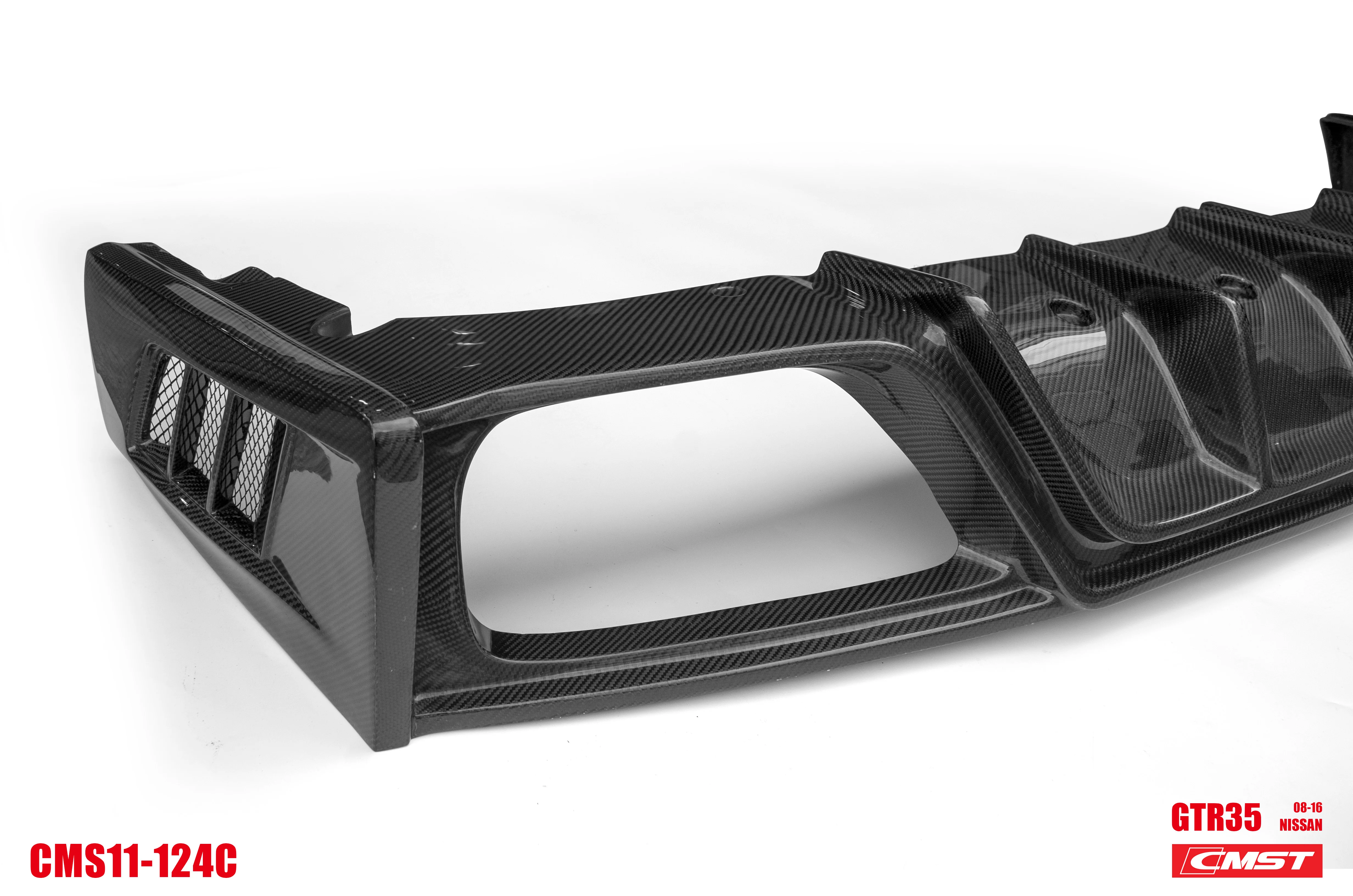 CMST Tuning Rear Bumper & Rear Diffuser Ver.2 for Nissan GTR GT-R R35 2008-2016 Carbon Fiber / FRP - Image 9