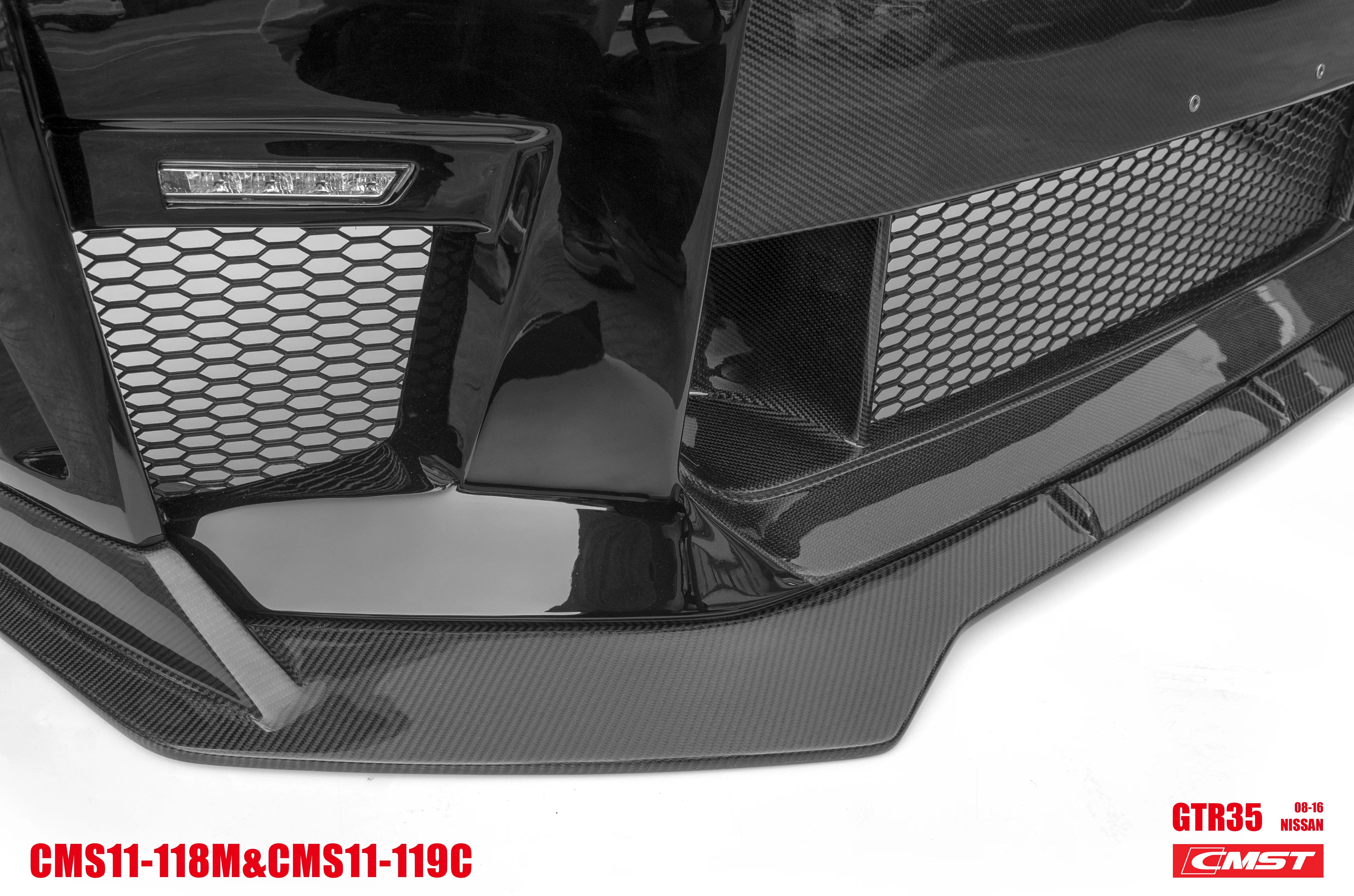CMST Tuning Stage 2 Front Bumper & Front Lip for Nissan GTR GT-R R35 2008-2016 Facelift Conversion Kit Carbon Fiber / FRP - Image 13