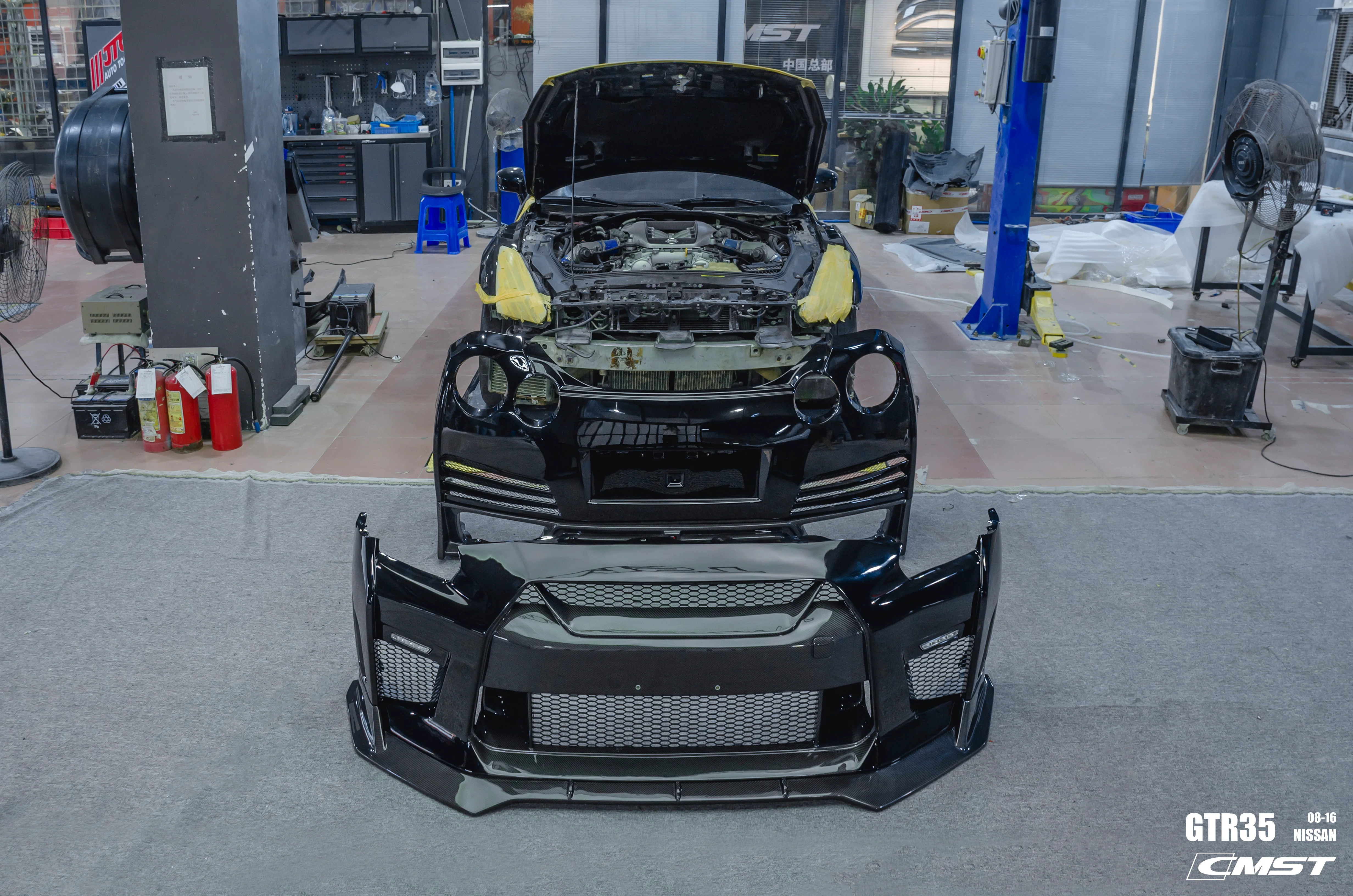 CMST Tuning Stage 2 Front Bumper & Front Lip for Nissan GTR GT-R R35 2008-2016 Facelift Conversion Kit Carbon Fiber / FRP - Image 14