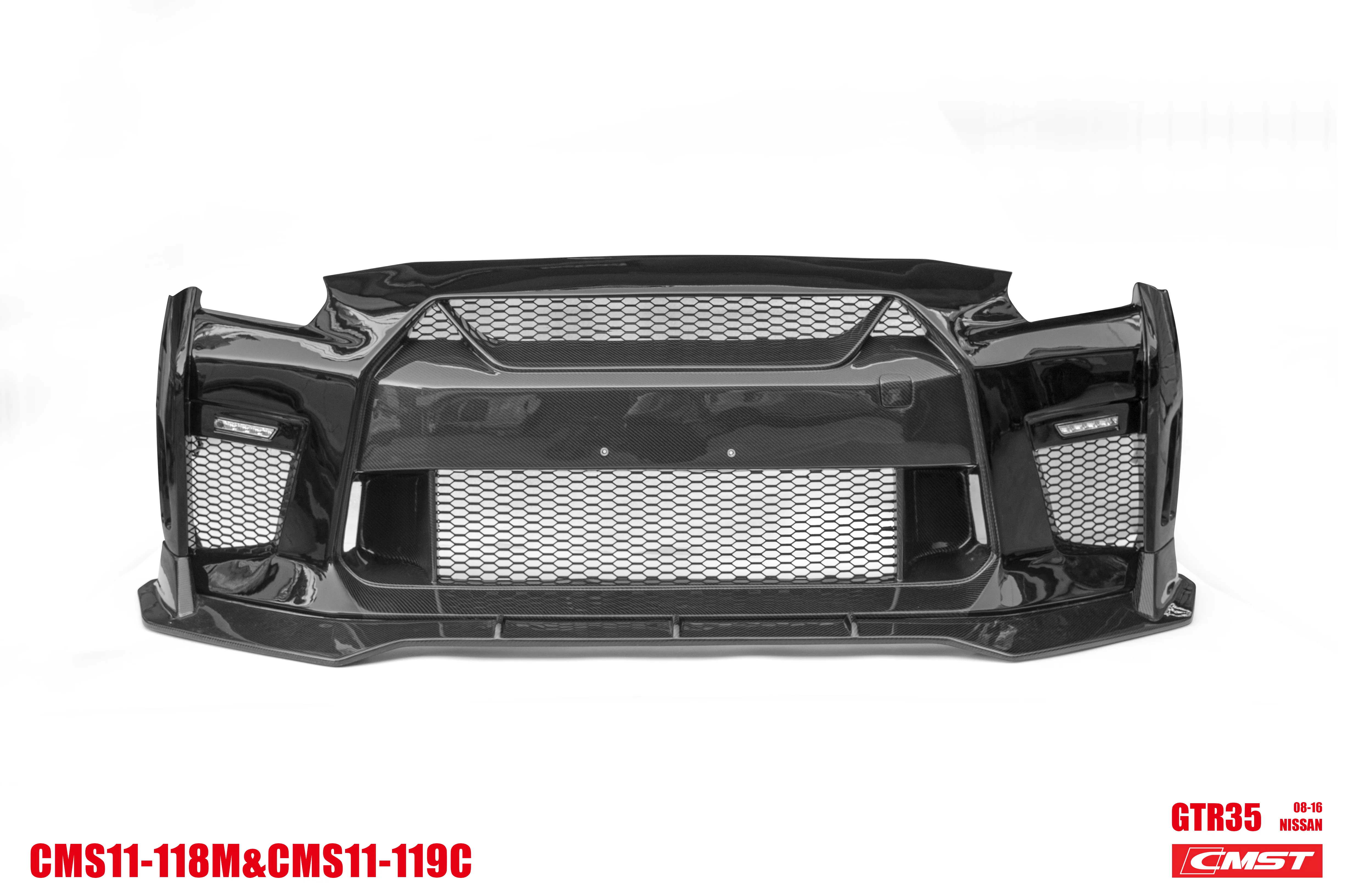 CMST Tuning Stage 2 Front Bumper & Front Lip for Nissan GTR GT-R R35 2008-2016 Facelift Conversion Kit Carbon Fiber / FRP - Image 7