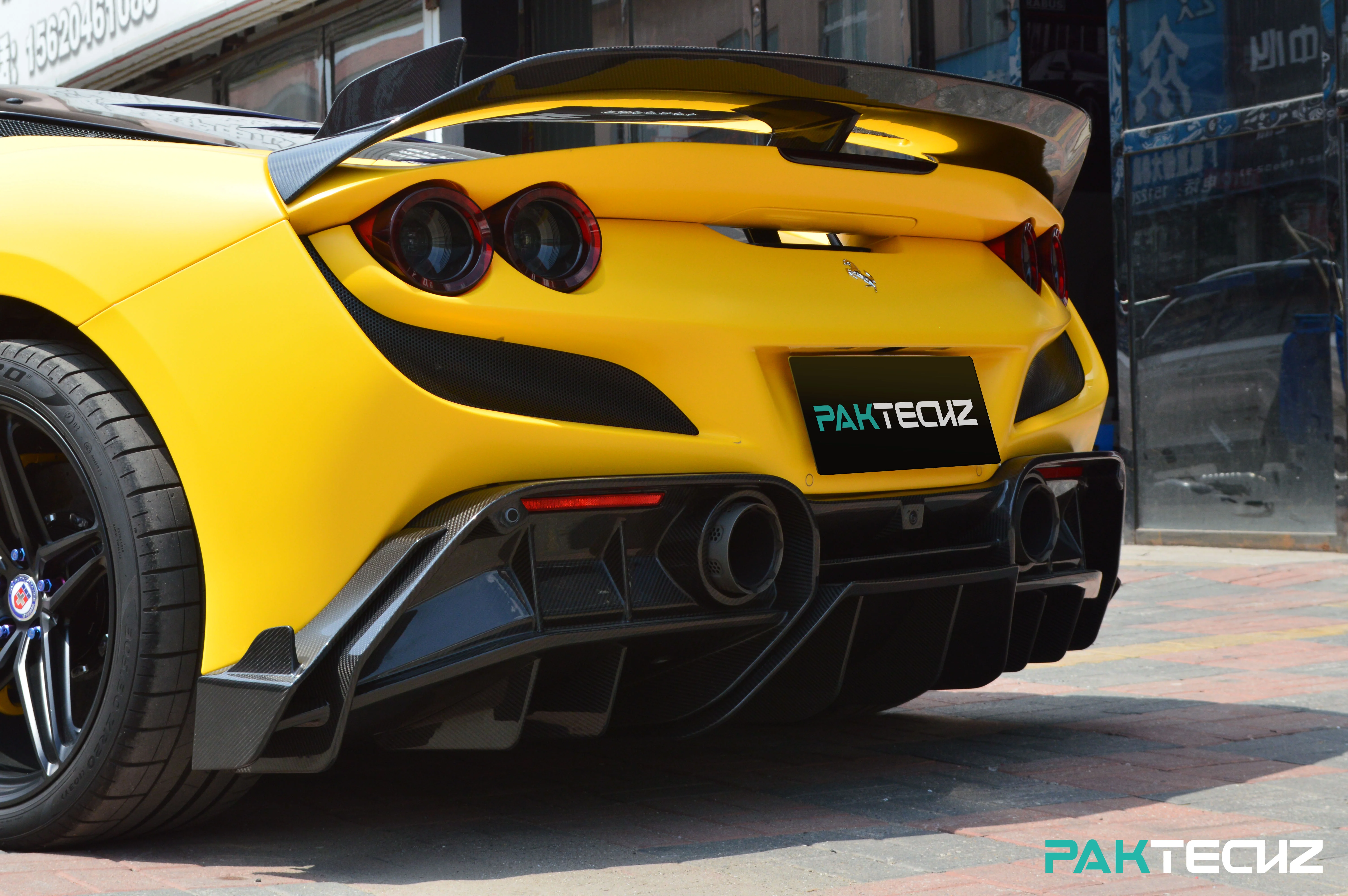 Ferrari F8 Paktechz Full Dry Carbon Aerodynamics kit - Image 5