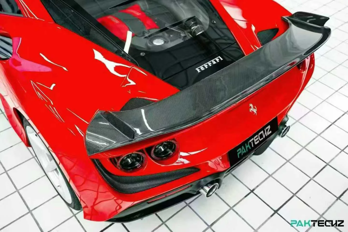 Ferrari F8 Paktechz Full Dry Carbon Aerodynamics kit - Image 57