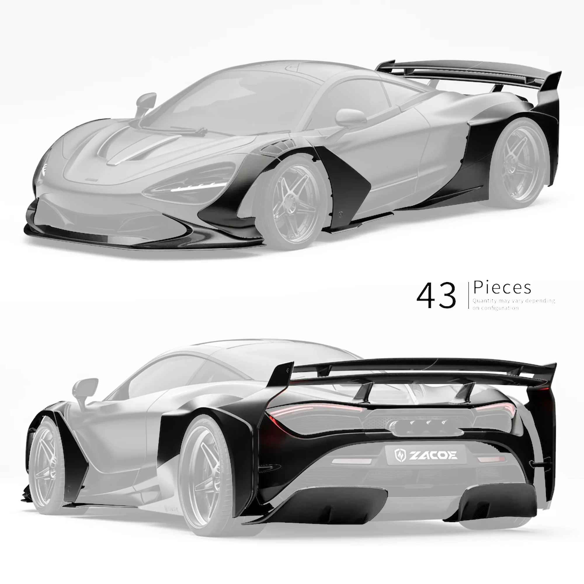 ZACOE McLaren 720s Galaxy Carbon Fibre Wide Body Kit (43pcs/set) - Image 3