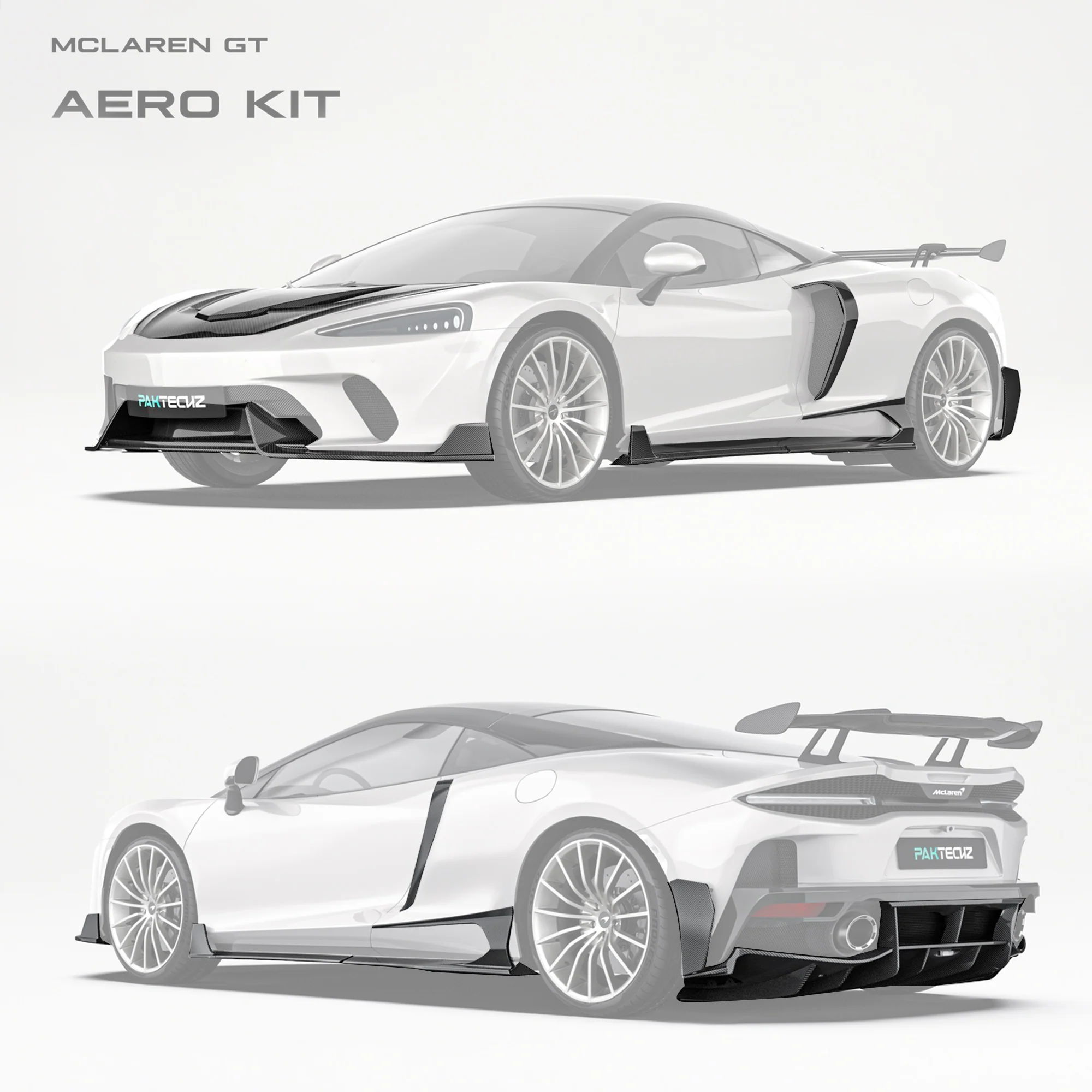 Mclaren GT Paktechz Full Dry Carbon Aerodynamics Kit - Image 13