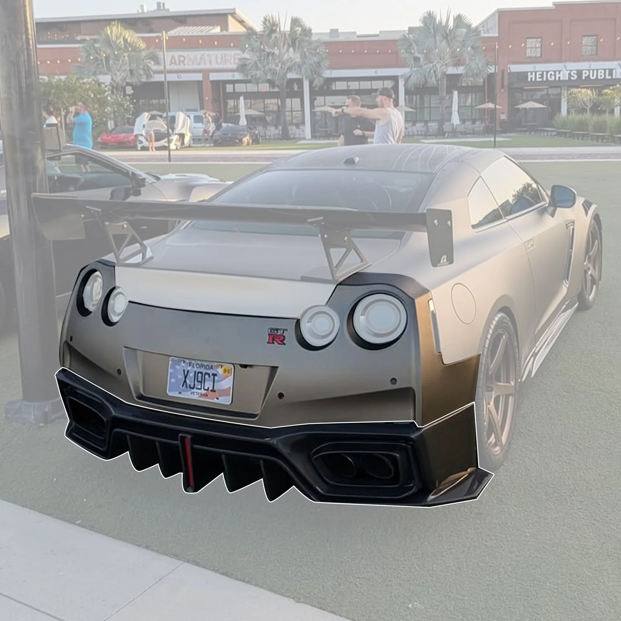 Robot Craftsman Nissan GTR Narrowbody R35 Rear Diffuser - Image 3