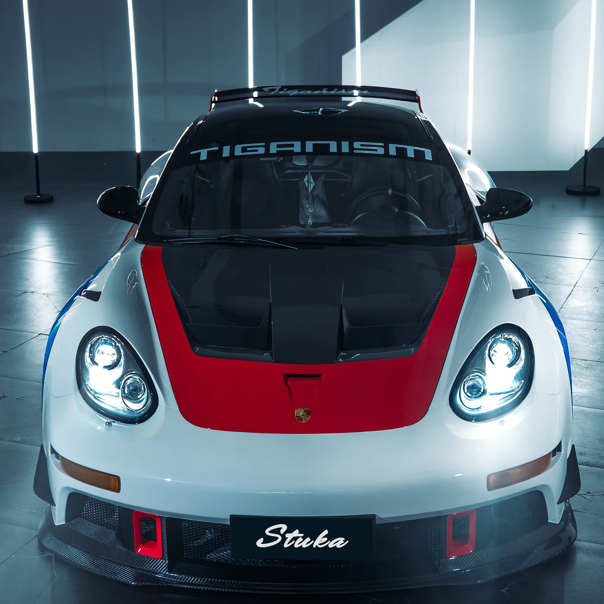 Robot Porsche 987.2 (2009–2012) Cayman / Boxter FRP & Partial Carbon Bonnet - Image 3