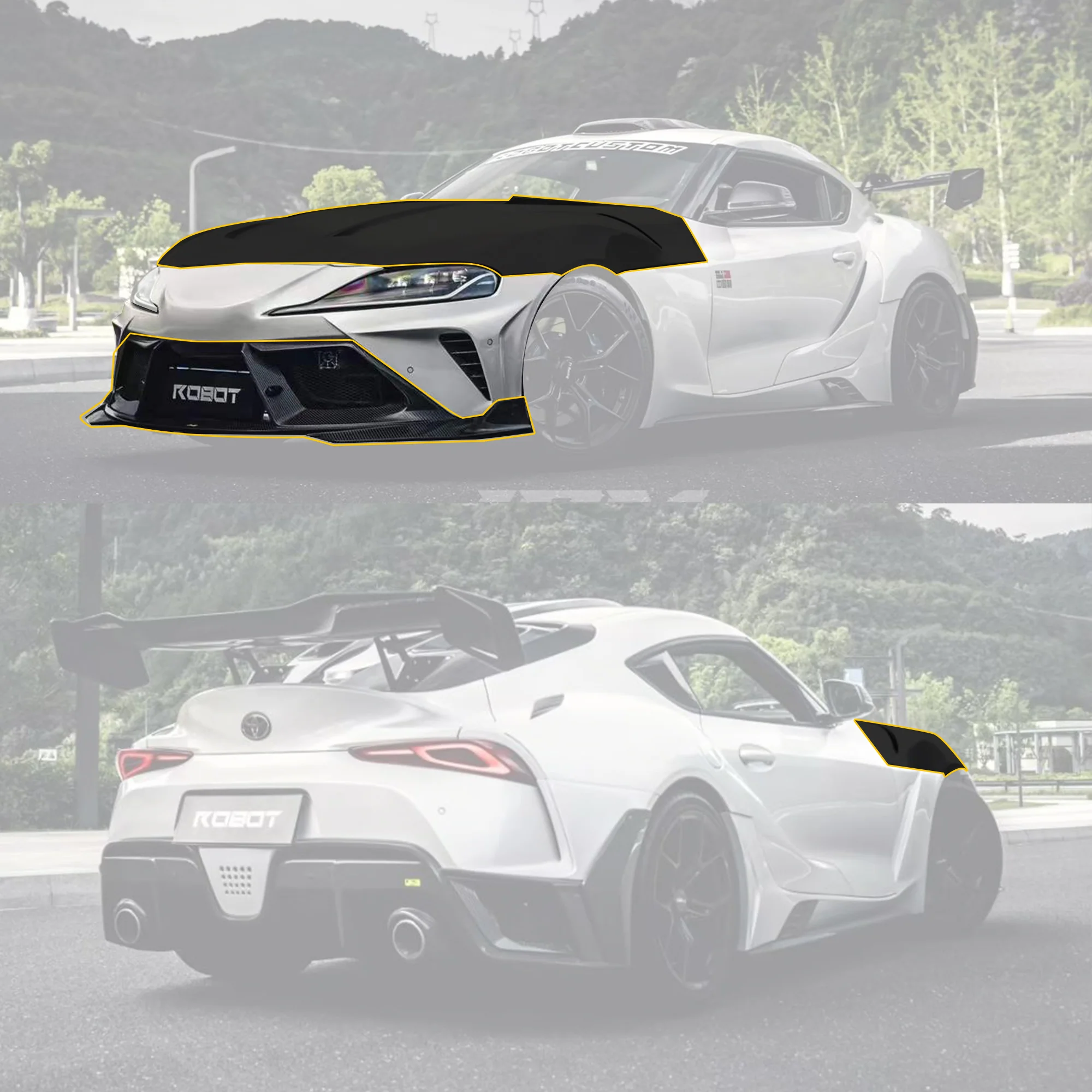 Robot Toyota GR Supra  Alerion B Complete Narrow Body Kit - Image 41